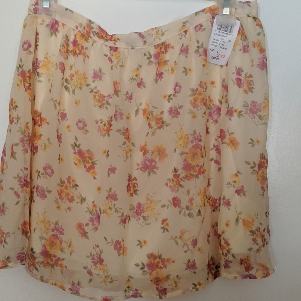 Windsor Sheer Ivory Floral Skirt